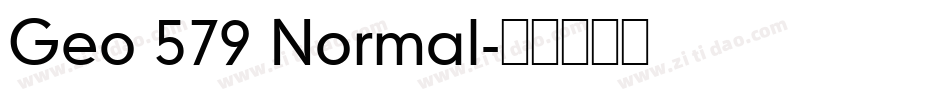 Geo 579 Normal字体转换
